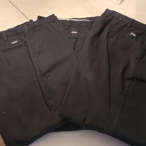 3 Pair Of 40 X 32 Black Cintas Work Slacks